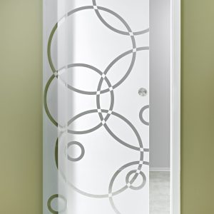 Glasschiebetür "Ringe": Verspielt und dekorativ