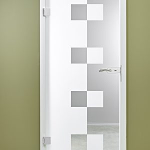 Glastür "Vierecke": Qualität zum Quadrat