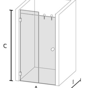 Schiebetür GD 4.0: 1 Festteil, 1 Schiebetür