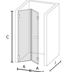 Duschabtrennung GD 2.1.7: Praktisch dank Falttür