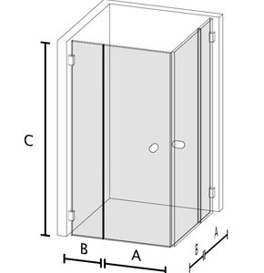 Duschabtrennung GD 2.2.1: Duschkabine mit Eckeinstieg